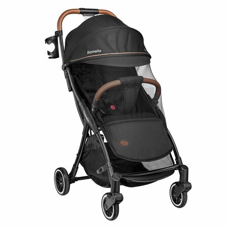 Carucior sport cu pliere compacta Julie One, de la nastere pana la 22 kg, Black, Lionelo 634701