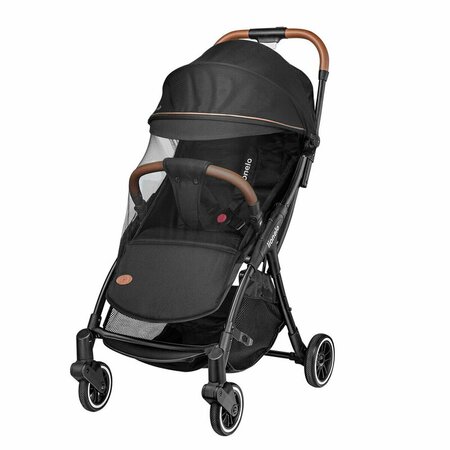 Carucior sport cu pliere compacta Julie One, de la nastere pana la 22 kg, Black, Lionelo 634700