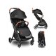 Carucior sport cu pliere compacta Julie One, de la nastere pana la 22 kg, Black, Lionelo 634702