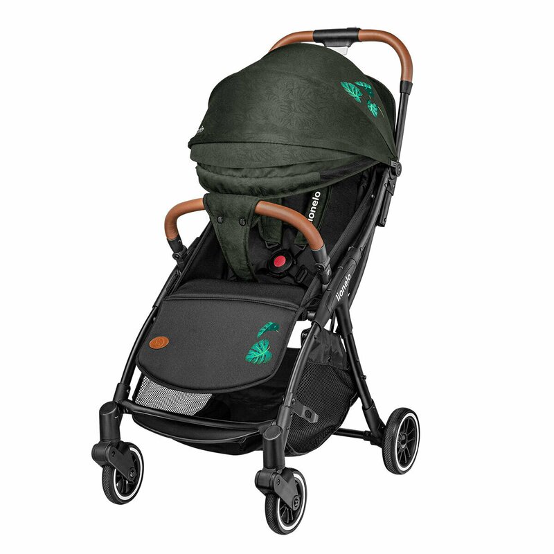 Carucior sport cu pliere compacta Julie One, de la nastere pana la 22 kg, Tropical Green, Lionelo