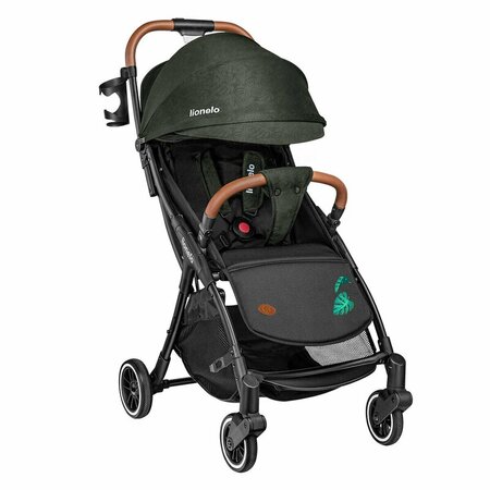 Carucior sport cu pliere compacta Julie One, de la nastere pana la 22 kg, Tropical Green, Lionelo 634675