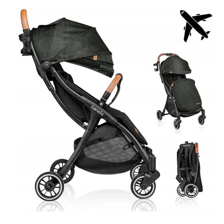 Carucior sport cu pliere compacta Julie One, de la nastere pana la 22 kg, Tropical Green, Lionelo 634679