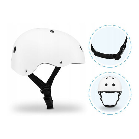 Casca reglabila pentru copii, 50 - 56 cm, White, Lionelo 634767