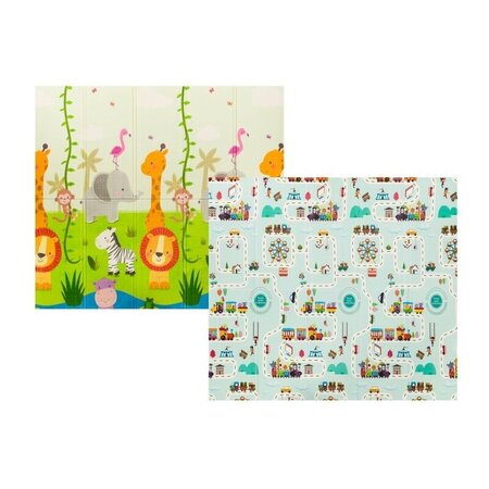 Covoras educativ pliabil si impermeabil Robby, 200 x 180 cm, Multicolor, Lionelo 634779