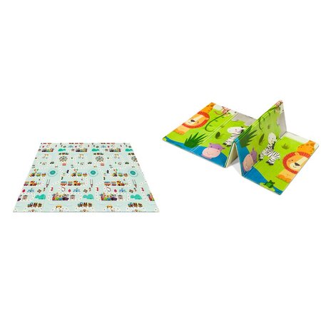 Covoras educativ pliabil si impermeabil Robby, 200 x 180 cm, Multicolor, Lionelo 634781