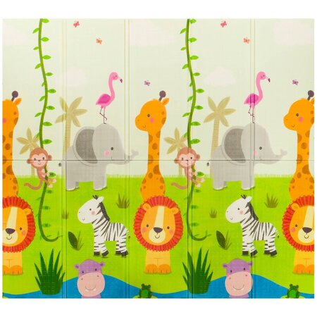 Covoras educativ pliabil si impermeabil Robby, 200 x 180 cm, Multicolor, Lionelo 634786