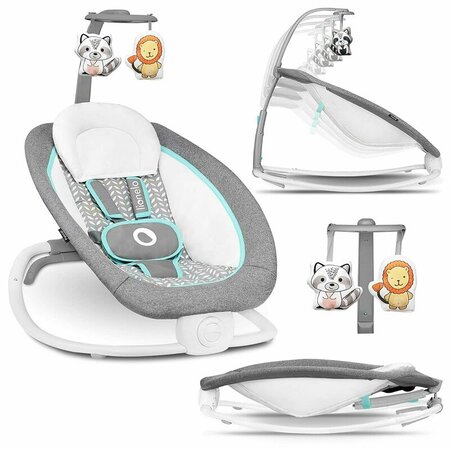 Fotoliu Balansoar pliabil cu vibratii si 12 melodii linistitoare Pascal Scandi, Grey, 0 luni+, Lionelo 634807
