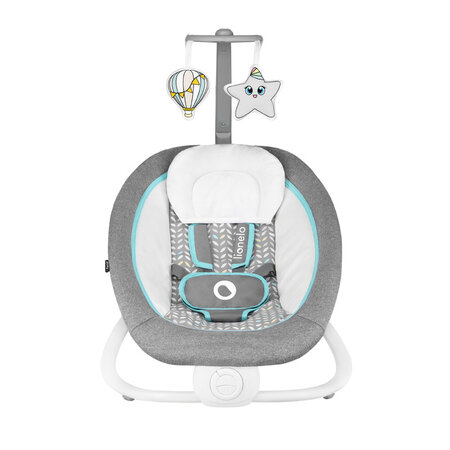 Fotoliu Balansoar pliabil cu vibratii si 12 melodii linistitoare Pascal Scandi, Grey, 0 luni+, Lionelo 634814
