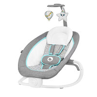 Fotoliu Balansoar pliabil cu vibratii si 12 melodii linistitoare Pascal Scandi, Grey, 0 luni+, Lionelo