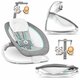 Fotoliu Balansoar pliabil cu vibratii si 12 melodii linistitoare Pascal Scandi, Grey, 0 luni+, Lionelo 634807