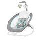 Fotoliu Balansoar pliabil cu vibratii si 12 melodii linistitoare Pascal Scandi, Grey, 0 luni+, Lionelo 634808