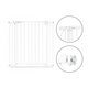 Poarta de siguranta cu prindere prin presiune Truus slim, 75 - 85 cm, White, Lionelo 634879
