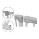 Poarta de siguranta cu prindere prin presiune + 2 extensii Truus slim, 75 - 85 cm + 2 x 10 cm, Grey, Lionelo 634869