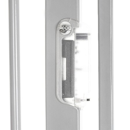 Poarta de siguranta cu prindere prin suruburi Truus Slim LED, 75 - 85 cm, Gri, Lionelo 634914