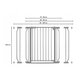 Poarta de siguranta cu prindere prin suruburi Truus Slim LED, 75 - 85 cm, Gri, Lionelo 634917