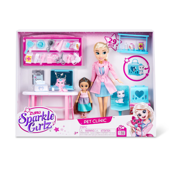 Set de joaca Clinica veterinara, + 3 ani, Sparkle Girlz