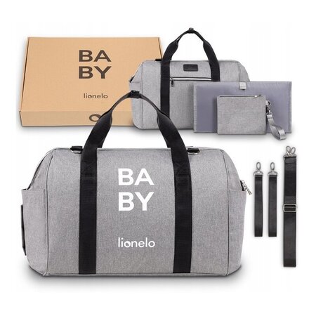 Geanta pentru mamici cu multiple compartimente Ida, Grey, Lionelo 635193