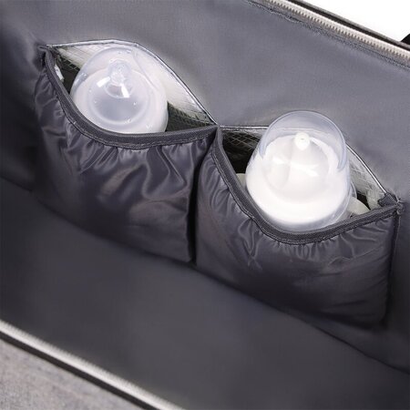 Geanta pentru mamici cu multiple compartimente Ida, Grey, Lionelo 635190