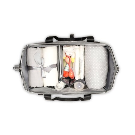 Geanta pentru mamici cu multiple compartimente Ida, Grey, Lionelo 635195