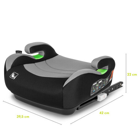 Inaltator auto cu Isofix Luuk Fix, 125 - 150 cm, Grey Stone, Lionelo 635234