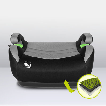 Inaltator auto cu Isofix Luuk Fix, 125 - 150 cm, Grey Stone, Lionelo 635239