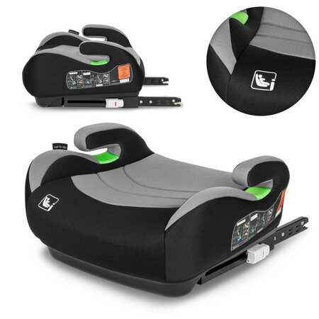 Inaltator auto cu Isofix Luuk Fix, 125 - 150 cm, Grey Stone, Lionelo 635235