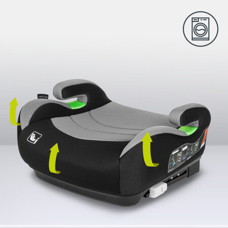 Inaltator auto cu Isofix Luuk Fix, 125 - 150 cm, Grey Stone, Lionelo 635241