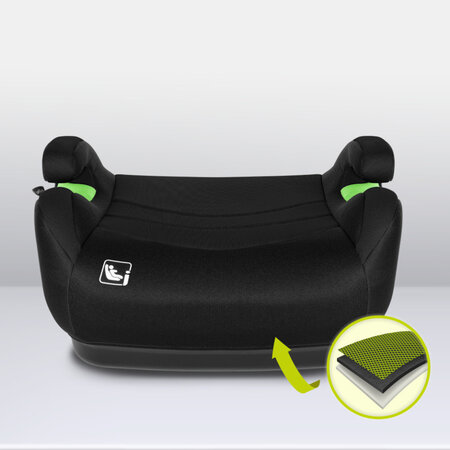 Inaltator auto cu Isofix Luuk Fix, 125 - 150 cm, Black Carbon, Lionelo 635251