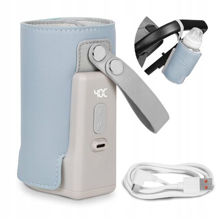 Incalzitor de biberoane portabil Thermup Go Plus, Blue Sky, Lionelo 635307