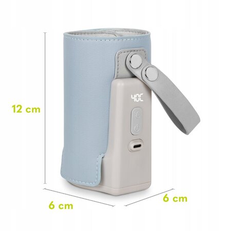 Incalzitor de biberoane portabil Thermup Go Plus, Blue Sky, Lionelo 635309