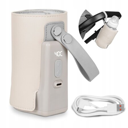 Incalzitor de biberoane portabil Thermup Go Plus, Beige Sand, Lionelo 635341