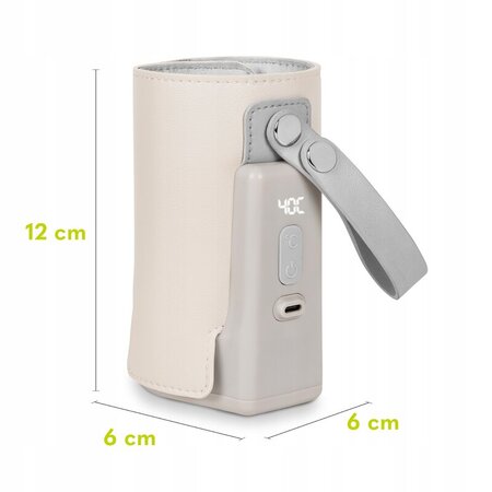 Incalzitor de biberoane portabil Thermup Go Plus, Beige Sand, Lionelo 635346