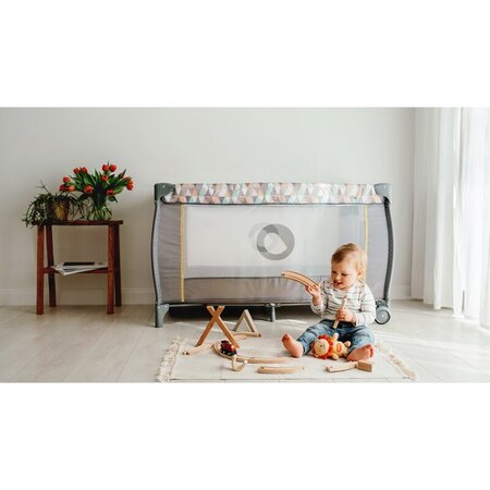 Patut pliabil cu doua nivele Sven Plus, 120 x 60 cm, Grey Concrete, Lionelo 635483