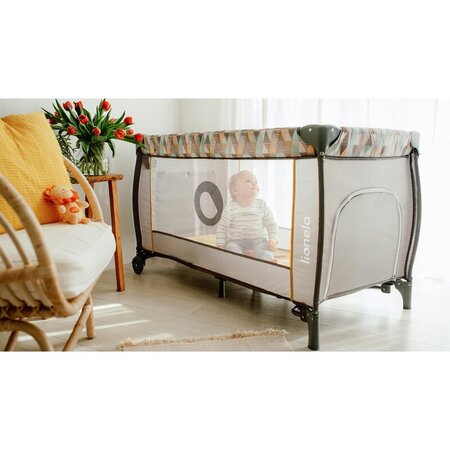 Patut pliabil cu doua nivele Sven Plus, 120 x 60 cm, Grey Concrete, Lionelo 635482