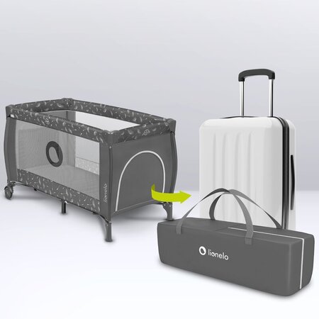 Patut pliabil cu doua nivele Sven Plus, 120 x 60 cm, Grey Concrete, Lionelo 635489