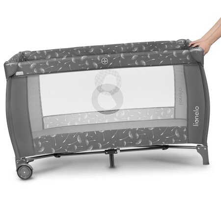 Patut pliabil cu doua nivele Sven Plus, 120 x 60 cm, Grey Concrete, Lionelo 635475