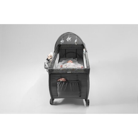 Patut pliabil cu doua nivele Sven Plus, 120 x 60 cm, Grey Concrete, Lionelo 635497