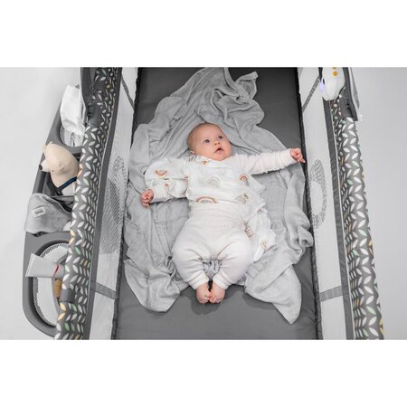 Patut pliabil cu doua nivele Sven Plus, 120 x 60 cm, Grey Concrete, Lionelo 635498