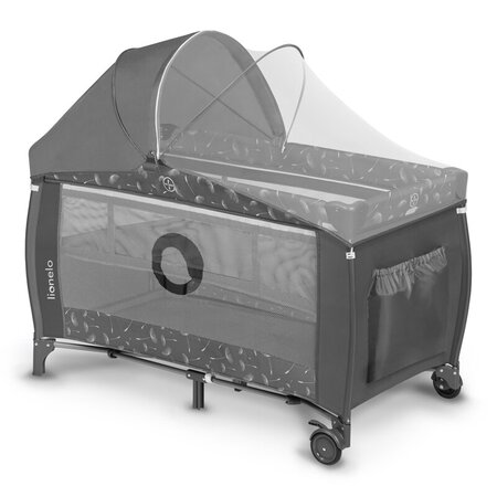 Patut pliabil cu doua nivele Sven Plus, 120 x 60 cm, Grey Concrete, Lionelo 635472