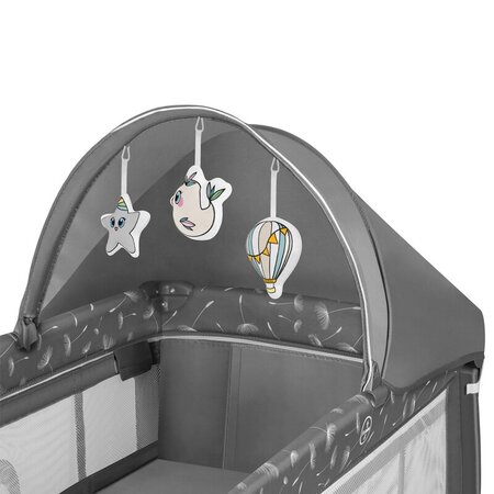 Patut pliabil cu doua nivele Sven Plus, 120 x 60 cm, Grey Concrete, Lionelo 635477
