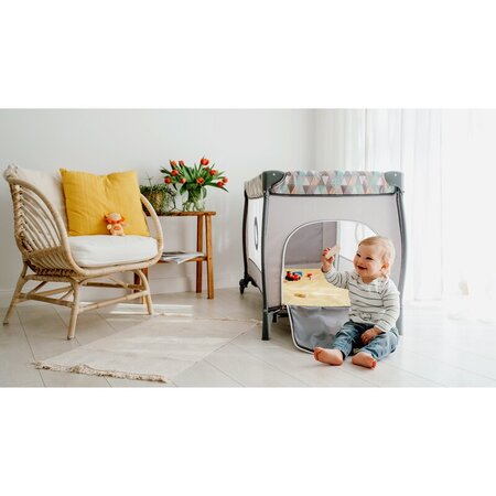 Patut pliabil cu doua nivele Sven Plus, 120 x 60 cm, Grey Concrete, Lionelo 635481
