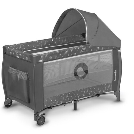 Patut pliabil cu doua nivele Sven Plus, 120 x 60 cm, Grey Concrete, Lionelo 635473