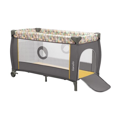 Patut pliabil cu doua nivele Sven Plus, 120 x 60 cm, Yellow Scandi, Lionelo 635517