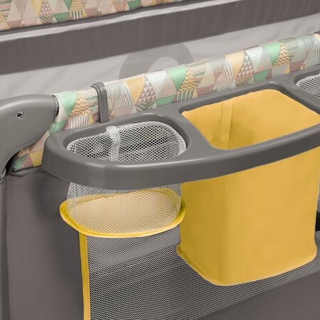 Patut pliabil cu doua nivele Sven Plus, 120 x 60 cm, Yellow Scandi, Lionelo 635520