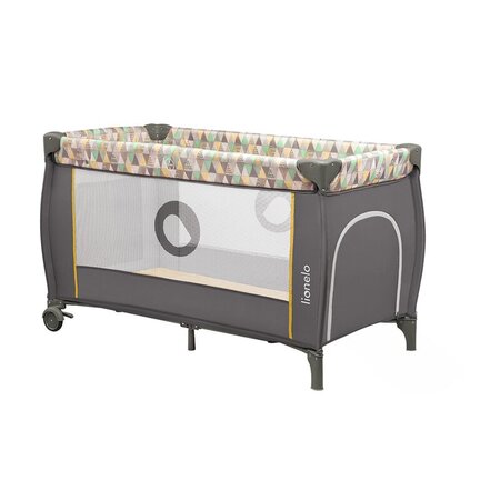 Patut pliabil cu doua nivele Sven Plus, 120 x 60 cm, Yellow Scandi, Lionelo 635518