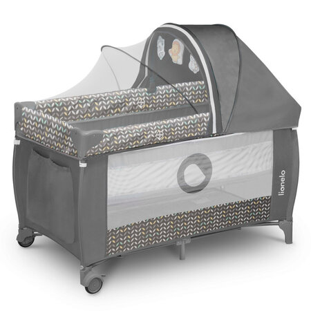 Patut pliabil cu doua nivele Sven Plus, 120 x 60 cm, Grey Scandi, Lionelo 635554