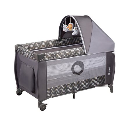 Patut pliabil cu doua nivele Sven Plus, 120 x 60 cm, Grey Scandi, Lionelo 635557
