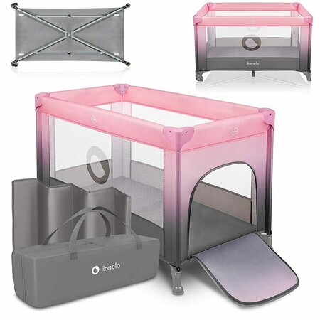 Patut pliabil cu un nivel Stefi, 120 x 60 cm, Pink Ombre, Lionelo 635652