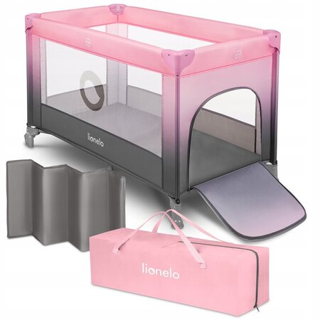 Patut pliabil cu un nivel Stefi, 120 x 60 cm, Pink Ombre, Lionelo 635650