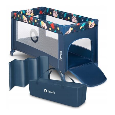 Patut pliabil cu un nivel Stefi, 120 x 60 cm, Blue Navy, Lionelo 635662